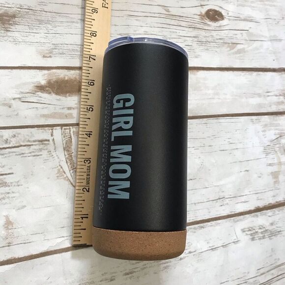 Demdaco Girl Mom Matte Black 17 ounce Stainless‎ Steel Cork Bottom Travel Coffee - Picture 7 of 8